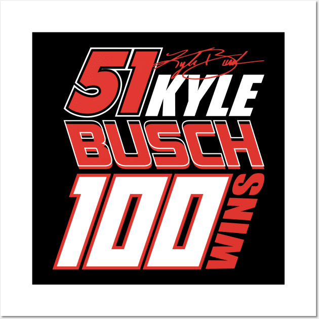 100 Wins - Kyle Busch Wall Art by Nagorniak